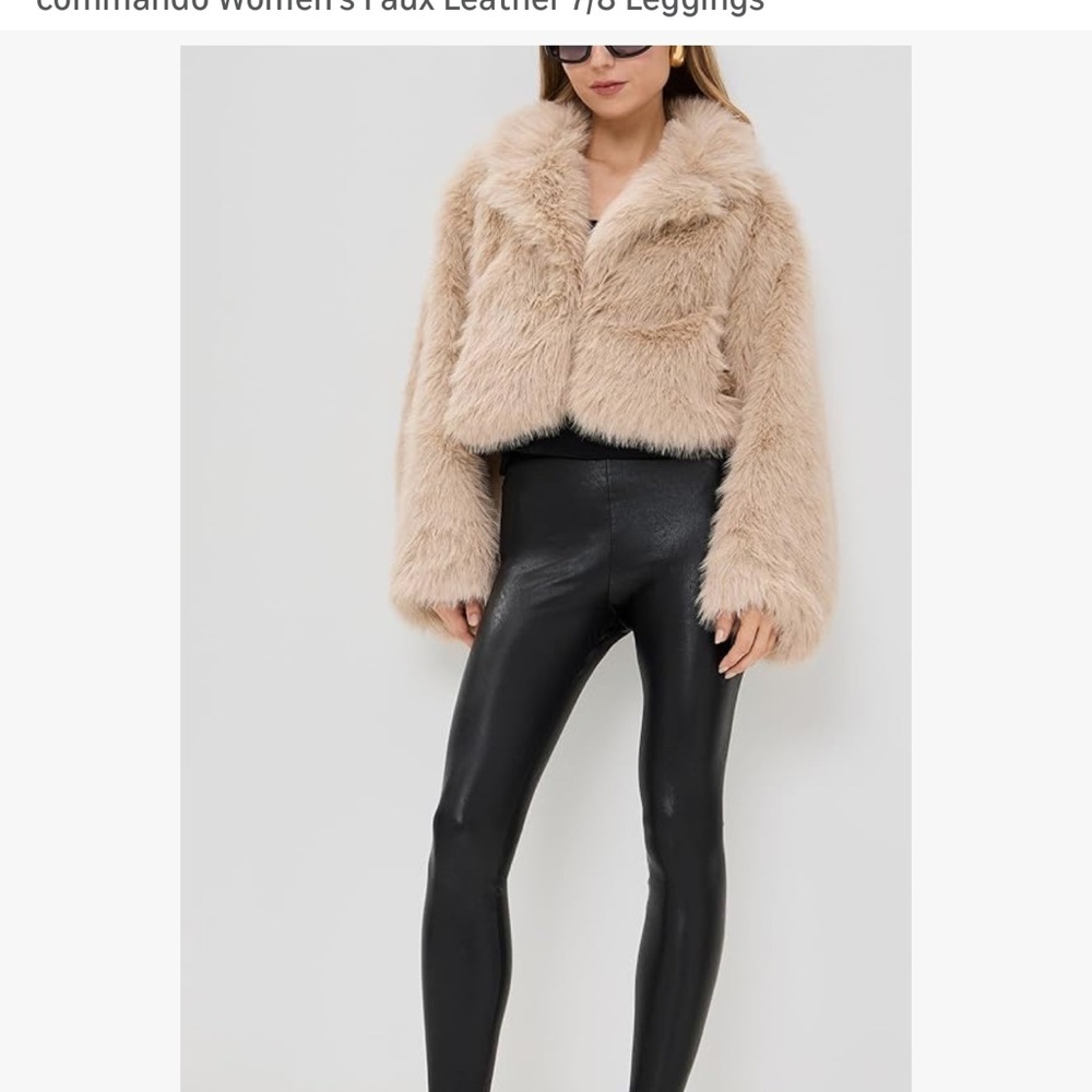 Commando Faux Leather 7/8 Black Leggings